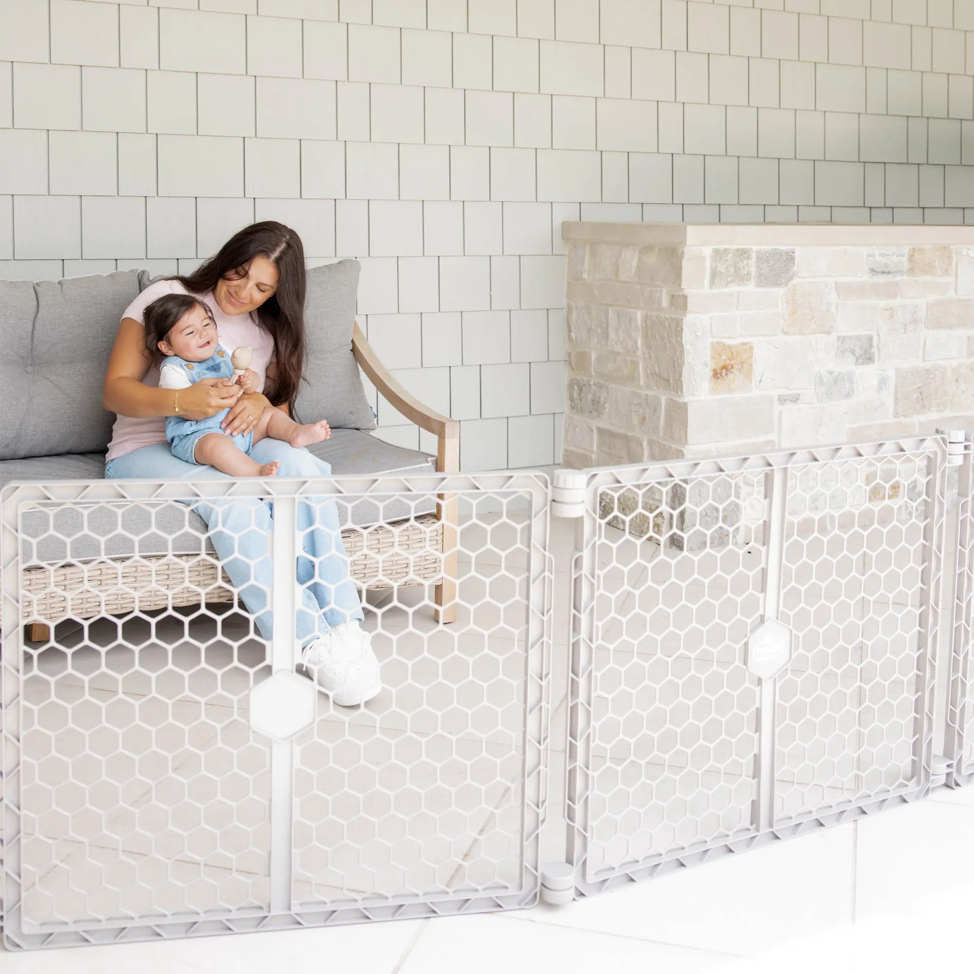 【断捨離中】 PEARLY GATES ストライプ サイズ4 Regalo 192 Inch Plastic Play Yard Safety Gate & Reviews | Wayfair